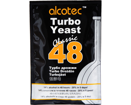 Сухі турбо дріжджі Alcotec Classic 48