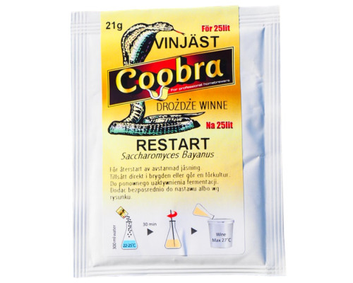 Сухие винные дрожжи Coobra Restart