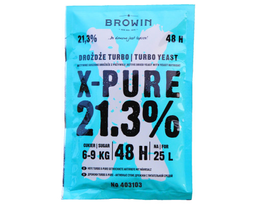 Сухі турбо дріжджі X-Pure 21,3% 48 год, 25 л