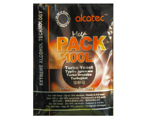 Сухі турбо дріжджі Alcotec Mega Pack 100L