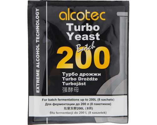 Сухі турбо дріжджі Alcotec Batch 200L